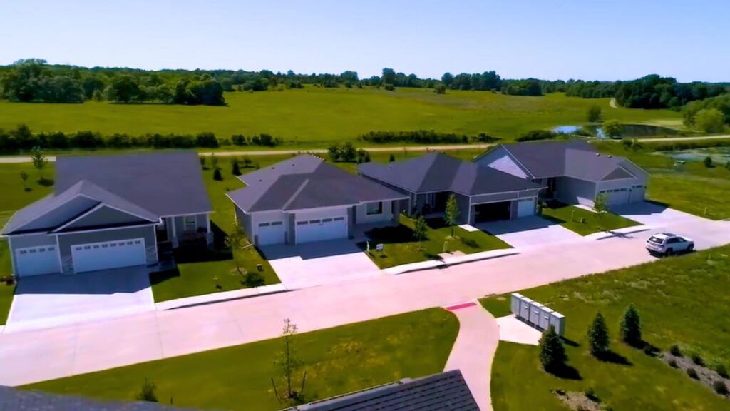 Aerial view of Homes in Johnston, Iowa