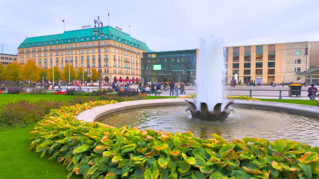 How to Move to Europe From the USA: Pariser Platz Fountain in Berlin
